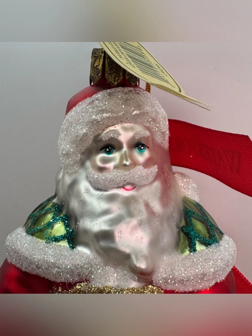 Waterford Holiday Heirlooms Noble Gift Giver Santa Glass Christmas Ornament